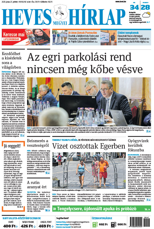 Lapszám: 2025.06.27. + MELLÉKLET