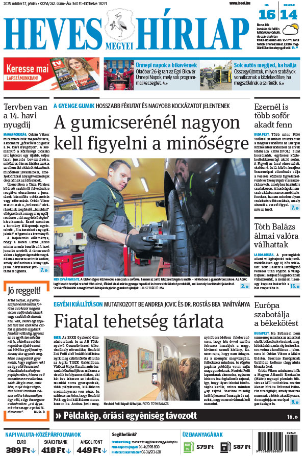 Lapszám: 2025.10.17. + MELLÉKLET