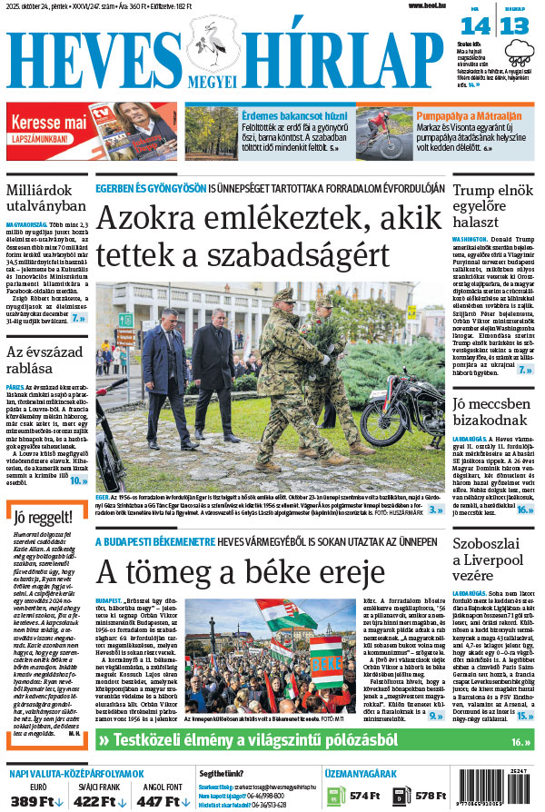 Lapszám: 2025.10.24. + MELLÉKLET