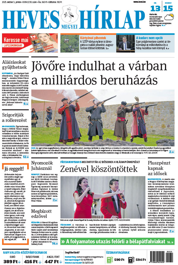 Lapszám: 2025.10.03. + MELLÉKLET
