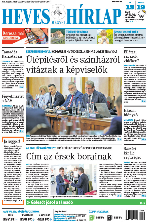 Lapszám: 2026. 05. 15. + MELLÉKLET