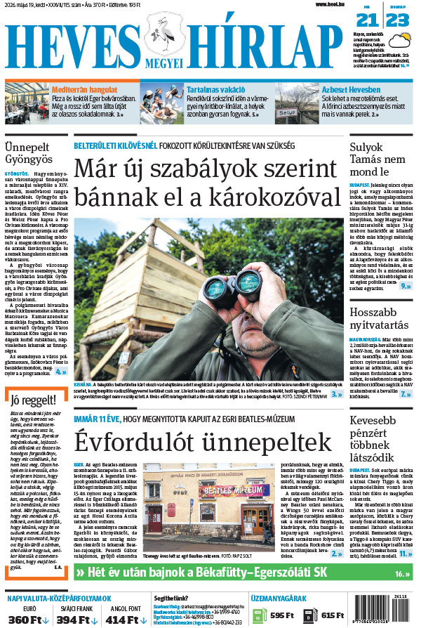 Lapszám: 2026. 05. 19.