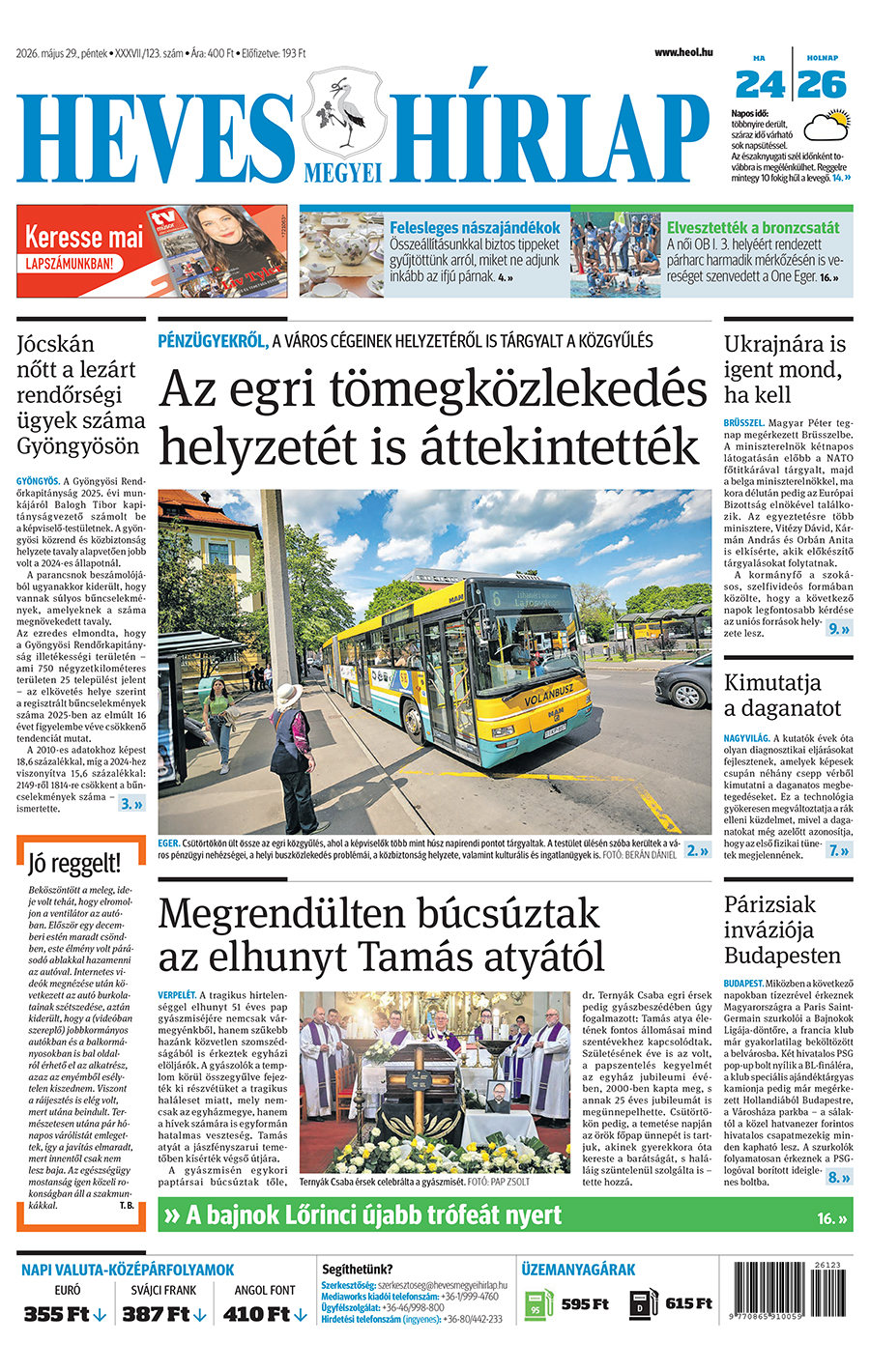 Lapszám: 2026.05.29. + Melléklet