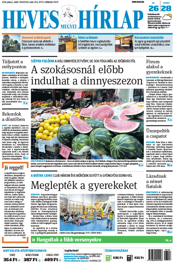 Lapszám: 2026. 06. 02.
