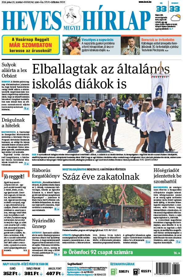 Lapszám: 2026. 06. 20.