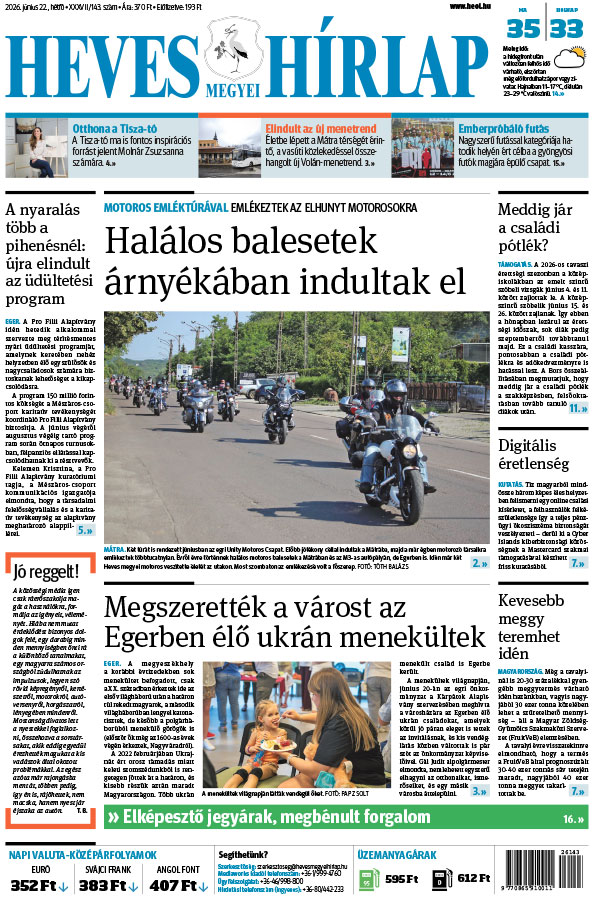 Lapszám: 2026. 06. 22.